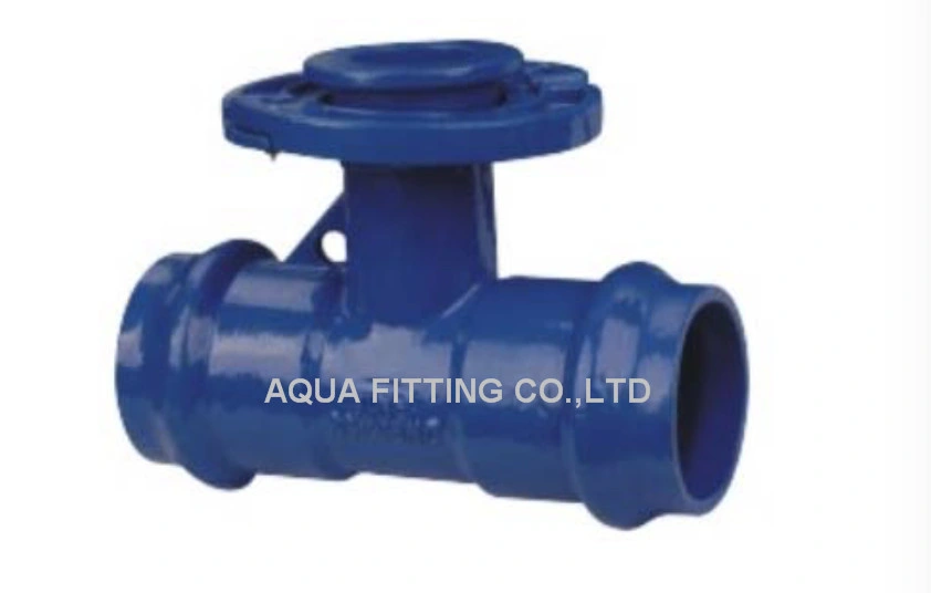 ISO2531 Double Socket Tee with Loose Flange Branch Ductile Iron Pipe Fitting En545