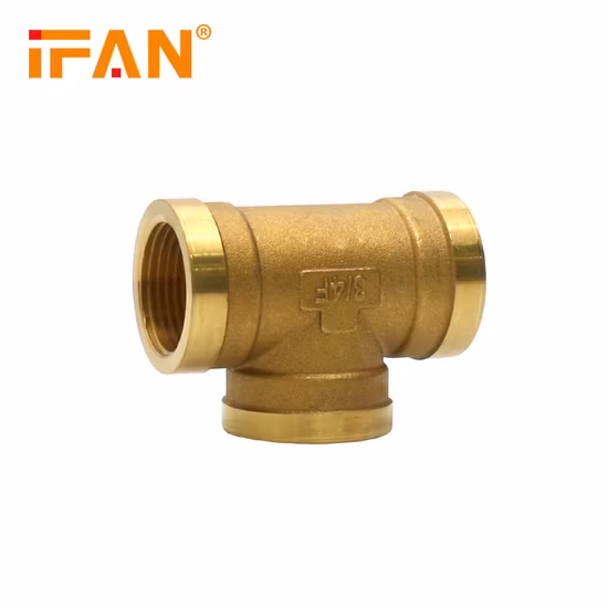 Ifan フルデザイン真鍮配管付属品 20-63 ミリメートル PN25 真鍮ティー Pex 肘付属品